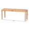 Baxton Studio Abelia Modern Bohemian Natural Rattan and Mahogany Wood Long Accent Bench 229-13148-ZORO - alternate 3